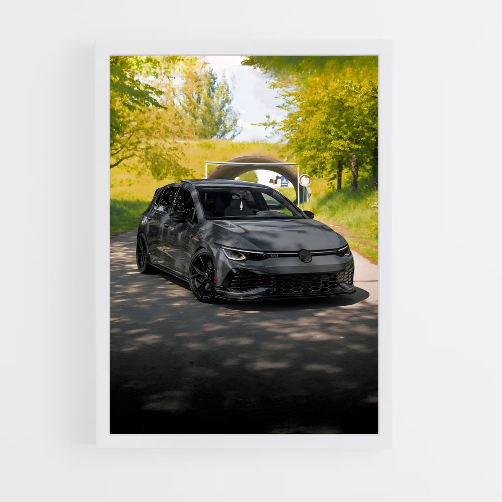 Poster Golf GTI Noir – affiche Volkswagen (vue 3)